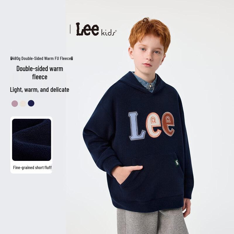 LeeKids Kids Hooded Fleece-Lined Printed Sweatshirt 160