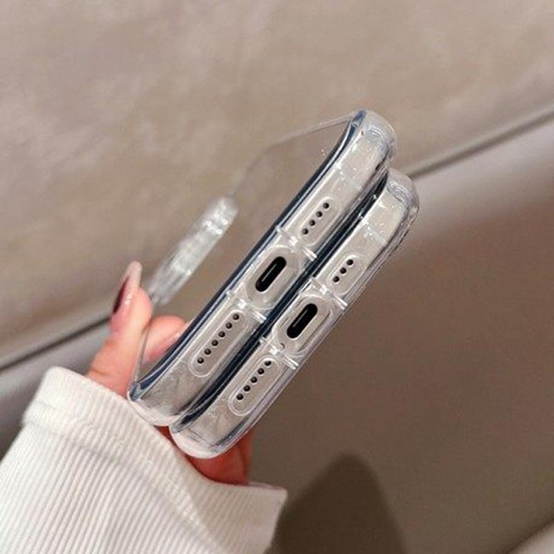 Luxury Mirror Make Up Airbag Phone Case For iPhone 11 12 13 14 15 16 17 Pro Max X XS XR 7 8 Plus 16E SE2 Hard Shockproof Cover