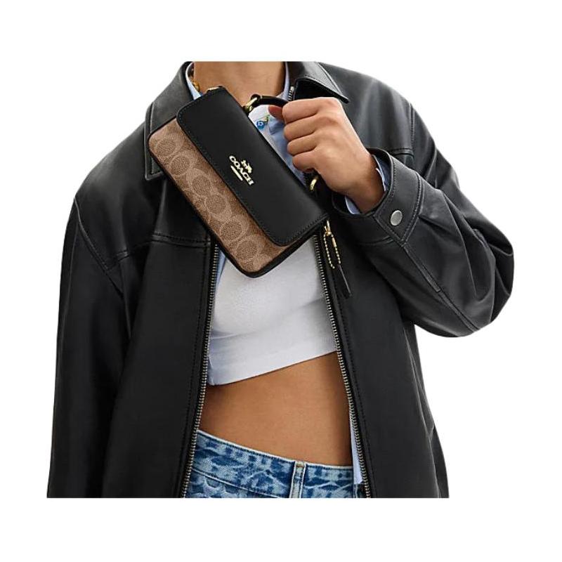 COACH handbag JOSIE 18 brand logo buckle closure, artificial leather and cow leather, one-shoulder cross-body handbag, small size, women's model