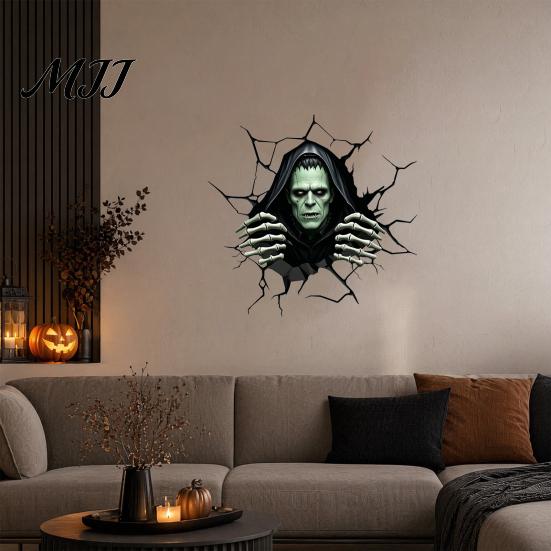 Bedroom Spooky Wall Stickers Halloween Stickers, Self Adhesive Vinyl Decals, Waterproof Removable Decals for Party Home Store Decor Peel And Stick