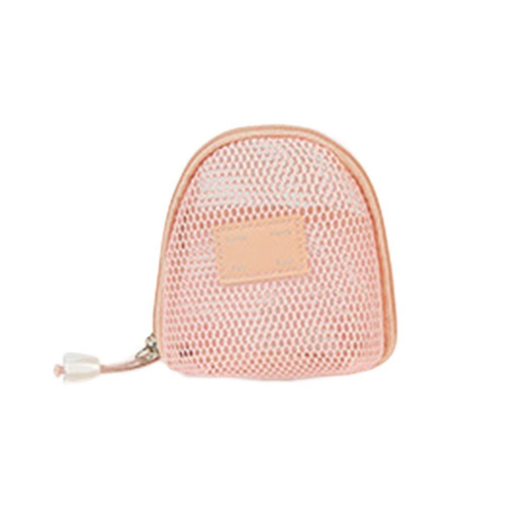 Solid Color Mesh Cosmetic Bag S/M/L Cosmetic Accessories Organizer Toiletry Storage Bag  Lipstick