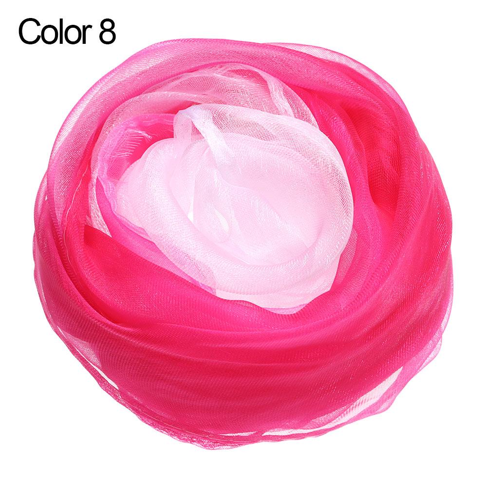 Music Scarves Juggling Performance Props Square Silk Scarf Gradient Color Scarf Gradient Color Dancing Scarf Dance Scarfs