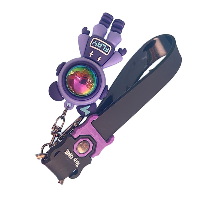 Keychain Compact Cute Cartoon Bear Keychain Keyring Pendant Decoration Car Schoolbag Charm