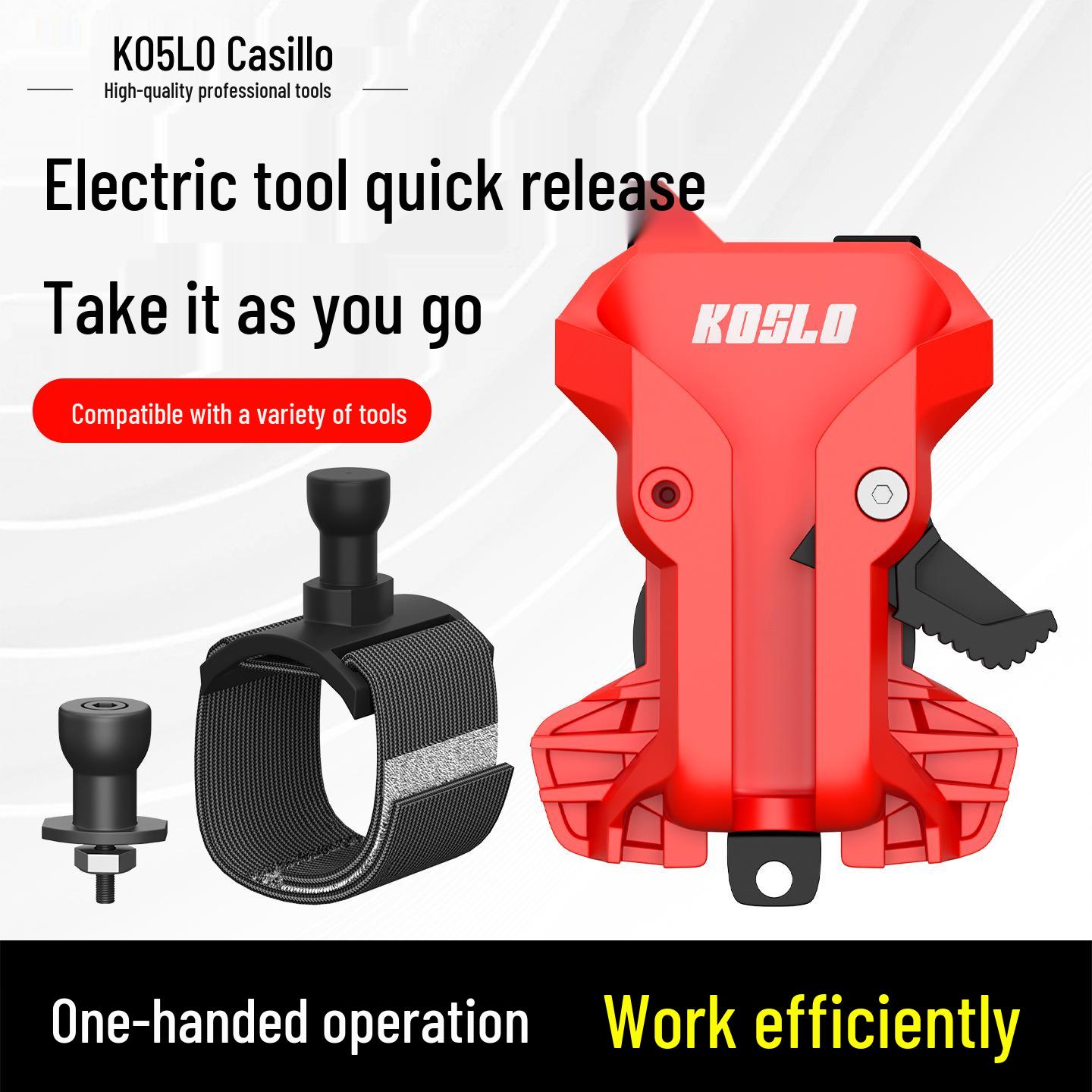 

Portable Self-Locking Electric Tool Belt Hook for Drill Storage Neutral Quick-Hang Bracket