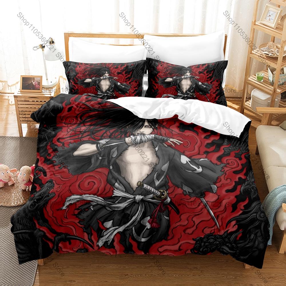 Cool Hyakkimaru Dororo Dark Feudal Japan Samurai Demon Hunting Historical Anime HD Print Bedding Set Duvet Cover + 2 Pillowcases