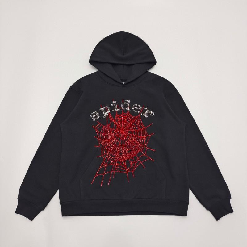 Unisex Spider Web Hoodie Sweatshirt Pink