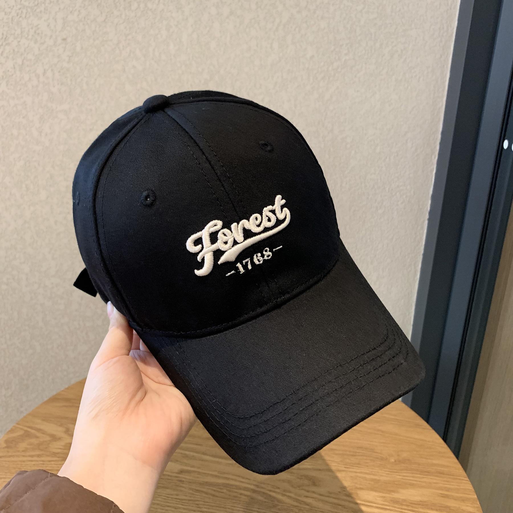 

Кепка женская солнцезащитная большая окружность головы бейсболка мужская кепка tide ниша высокая чувственность универсальная повседневная спортивная кепка показывающая маленькое лицо M（56-58cm） чёрный