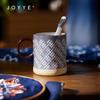 JOYYE Ceramic Mug Set with Spoon and Handle, 2-Pack