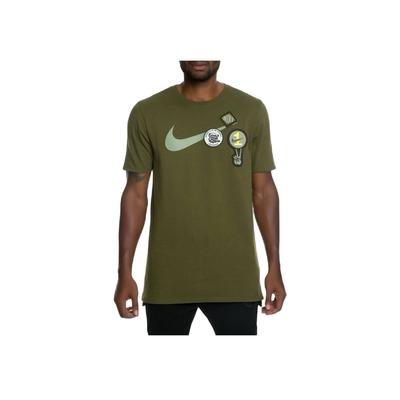 Bequemes lockeres vielseitiges kurzärmeliges T-Shirt Herren Oberteile Armeegrün 923382-331