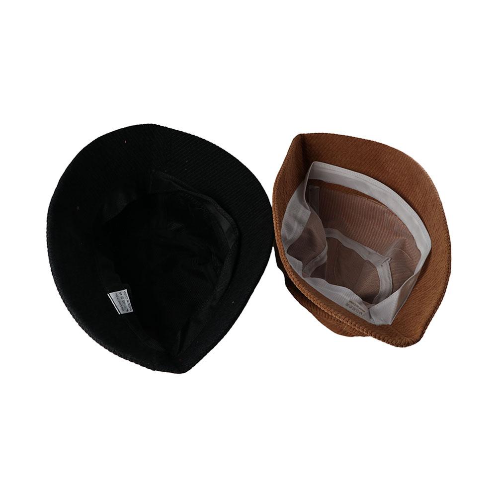 Japanese Retro Outdoor Soft Solid Color Unisex Women Hat Autumn Winter Corduroy Bucket Hat Sun Hats