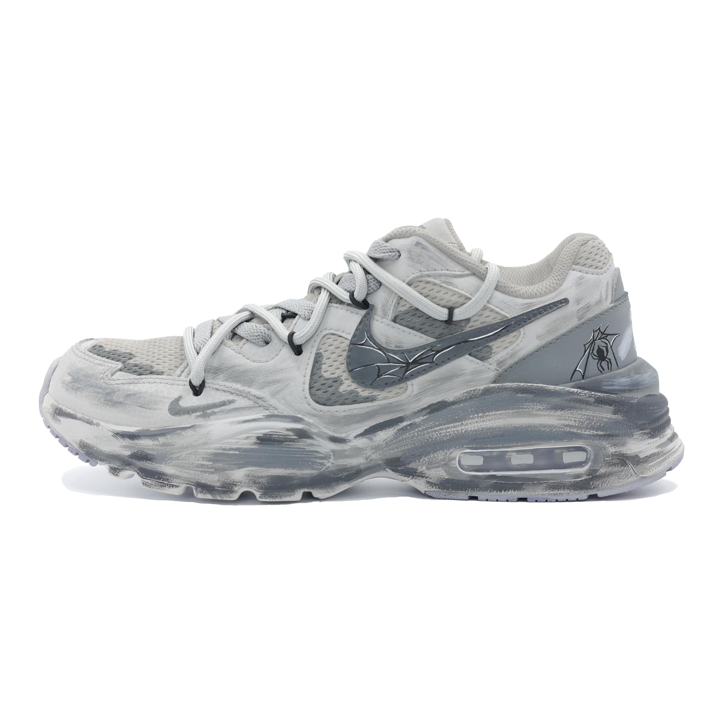 

Nike Air Max Fusion Low top Running Shoes Women s Gray Black CJ1671-105(Team292-spider web) 36