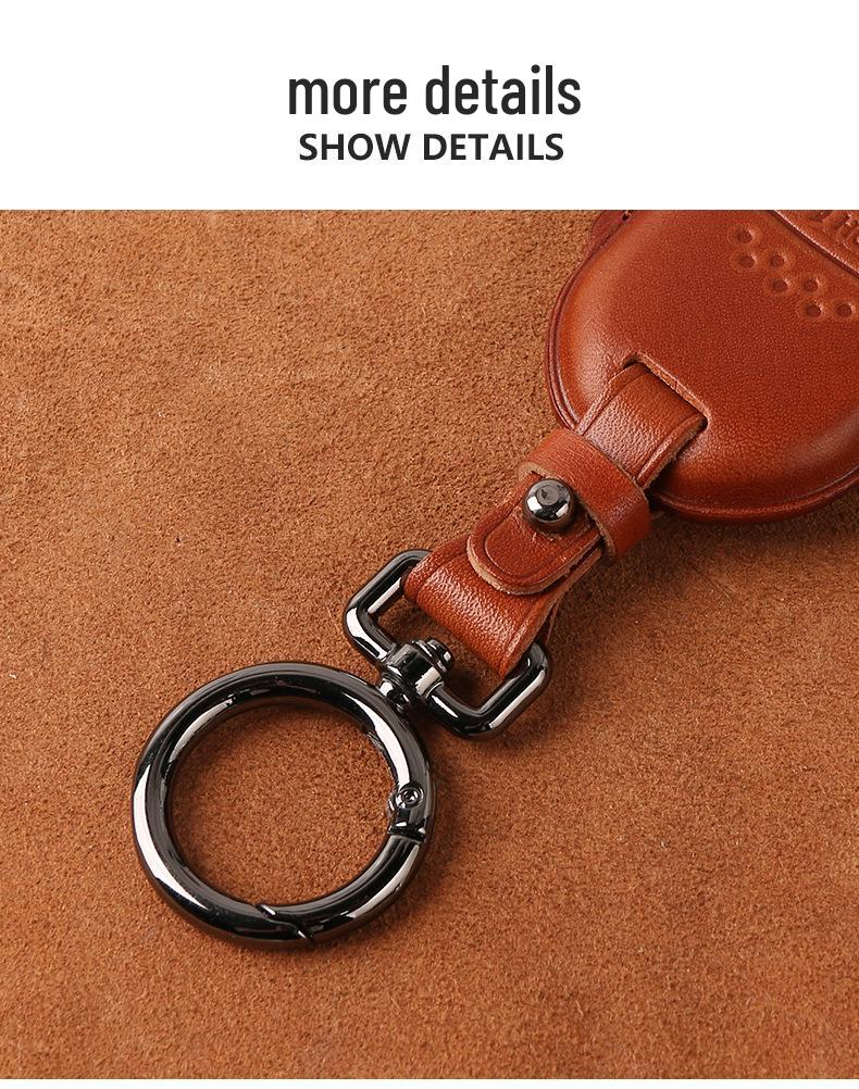 Genuine Leather Key Case for Honda Civic 11th Gen, Accord, Lingpai, Crown Road, CRV - Handmade Cowhide Key Bag