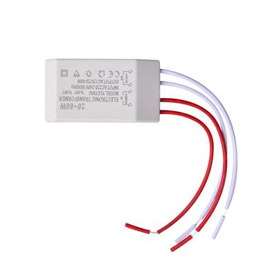 20-60W 220V To AC12V Halogen Lamp Light Electronic Transformer Adapter Quality Electronic Transformers For Lighting Fixtures