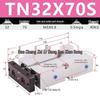 Double Shaft Pneumatic Cylinder with Dual Piston Rods TN10-40