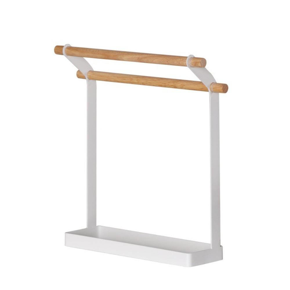 Stable Bathroom Towel Holder Double Bar Towel Drying Rack New Washcloth Hanger  Kitchen