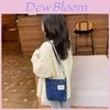 Fashionable Denim Baby Backpack Stylish Letter Design Unisex Shoulder Bag For Kids