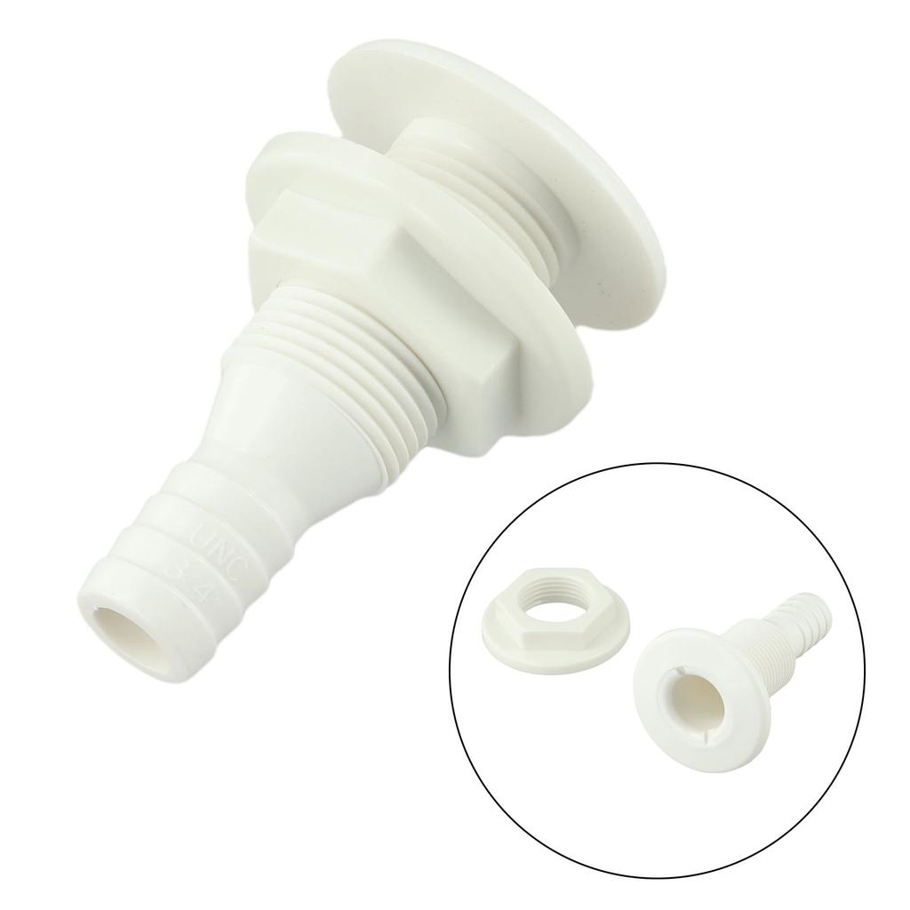 Marine Drainage Solution Sturdy ABS Plastic Connector for Yachts and Boats 3/4 Inch Diameter for Efficient Performance