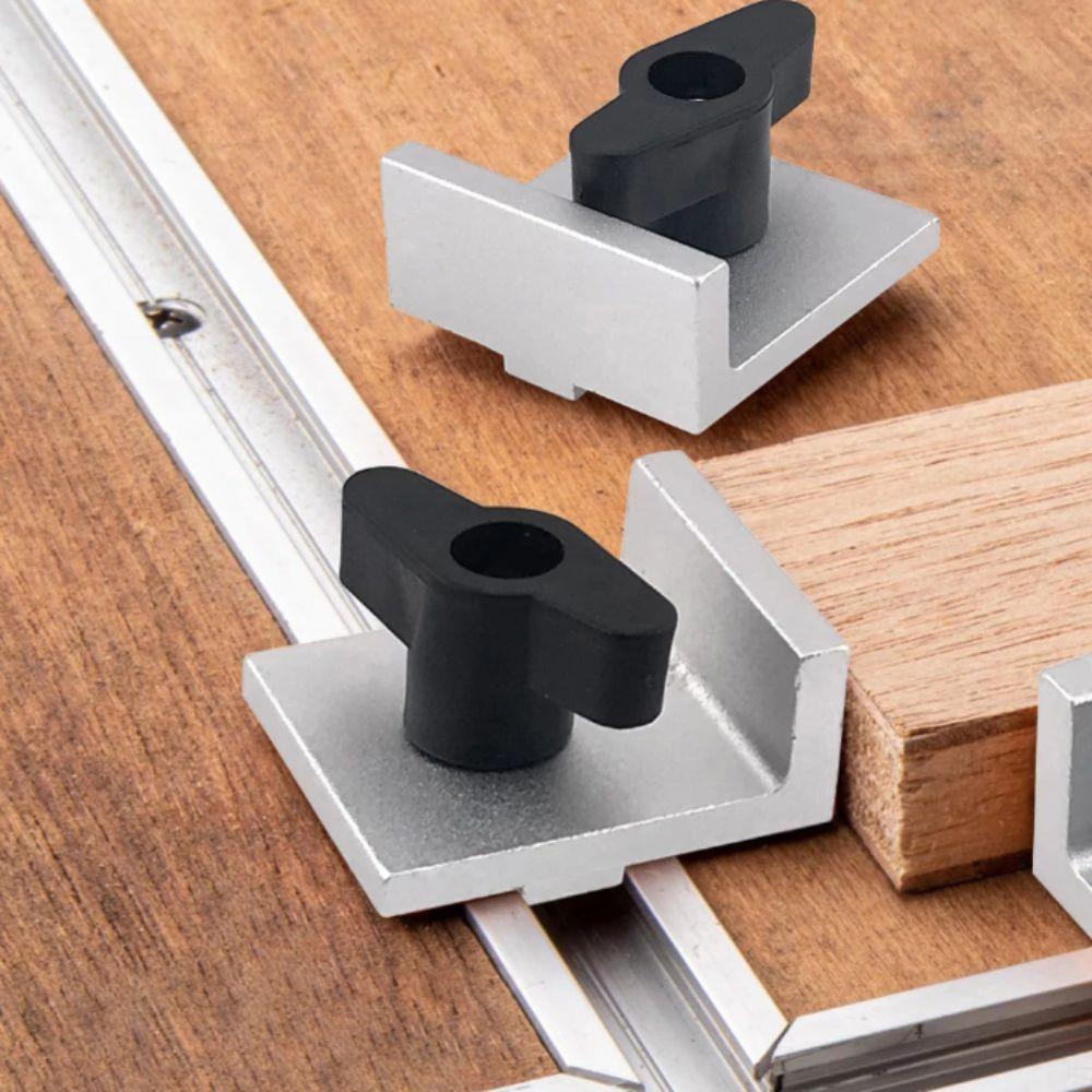 4 Pcs Set T Track Stop Block With Knobs Bi-Directional Stop Short Stop Kit  T-track Table