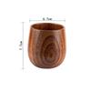 Tazza di Legno Giapponese Fatta a Mano Naturale a Forma di Barile Tazza da Birra Tazza da Bevuta per Succhi Latte Acqua Tazze Rotonde a Pancia Larga Utensili da Cucina Bar