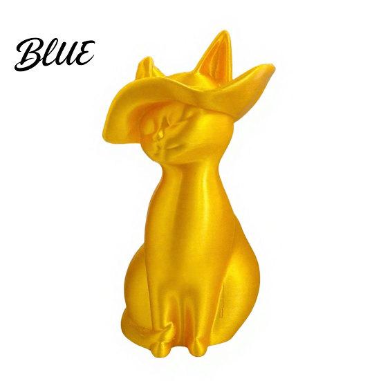 Modern Cat Sculpture 3D Printed Figurine Minimalist Elegant Sculpture золотистый