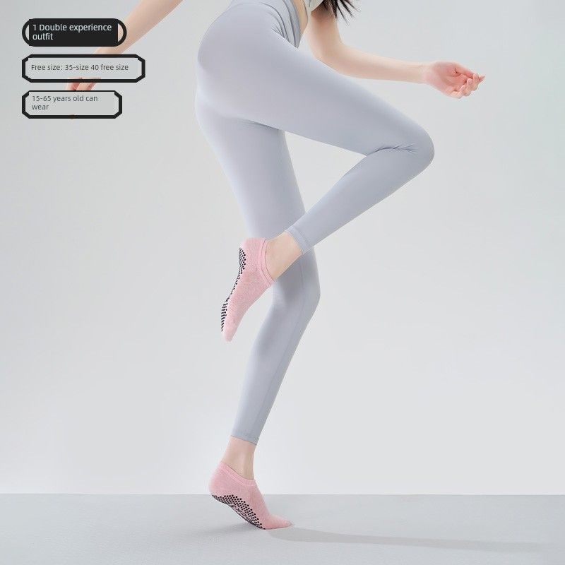 

Ankle Socks Yoga Socks Non Slip Professional Women New Arrival Indoor Sports Fitness Compression Stockings Summer Workout Pilates Socks [1 Double Non Slip Grip] Round Head Plate_Pollen