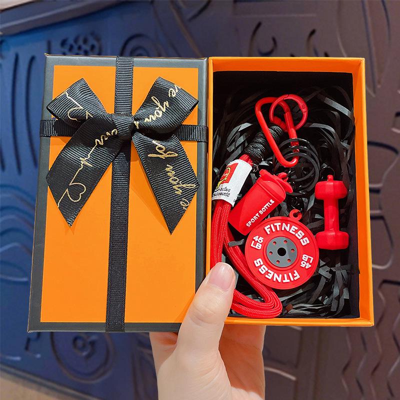 High-Grade Mini Fitness Equipment Keychain Charms & Ornaments