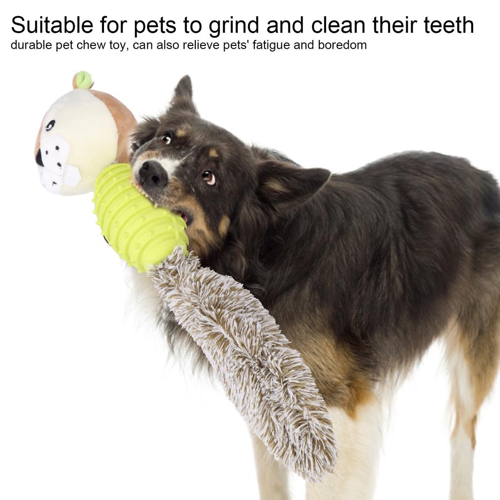 Pet Chew Toys Teeth Cleaning Biting Interactive Training Stuffed Plush Animal Doll for Dog
