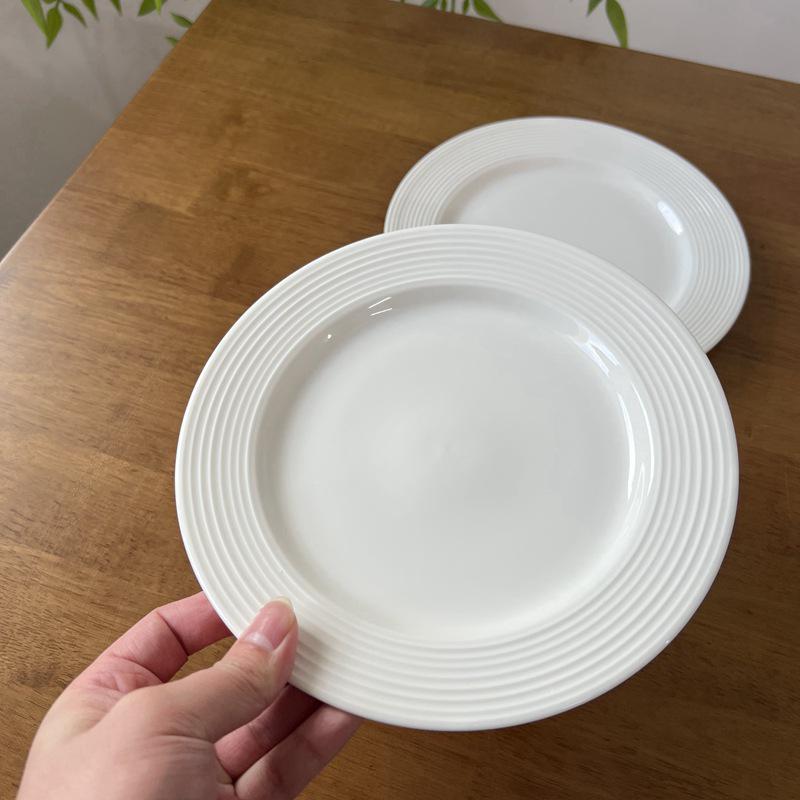 Pure White Ceramic Hotel Pasta Plates - Elegant Last Batch Collection