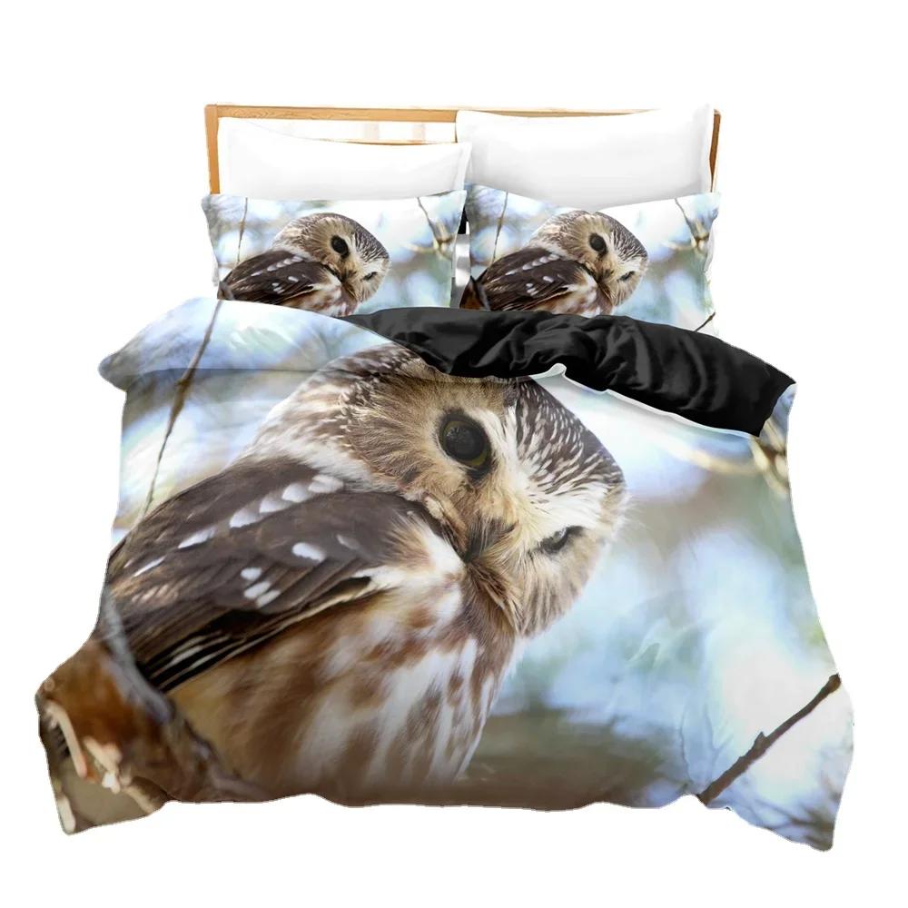 

20x20 Beding Set Adult People Children Winter Soft Duvet Cover Sets Children Kids,twin Ful Quen Bedrom Set Home Textile house de couete owl 100*200cm Single