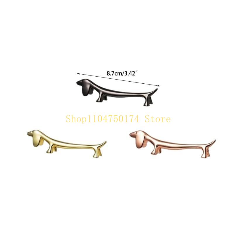 Set of 2 Dachshund Chopstick Stands Durable Alloy Dachshund Chopstick Rest Desktop Decoration Stand Holder Top Sale