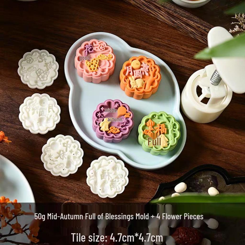 Mid-Autumn Mooncake Mold: Hand Press Stamp for Ice Skin & Mung Bean Pastry Making