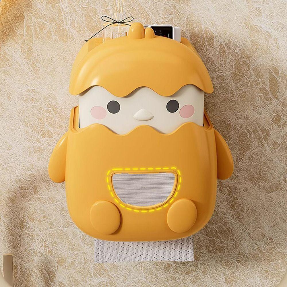 Cartoon Wall Mounted Tissue Holder Waterproof Toilet Paper Container  Entrance
