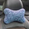 Leopard Print Car Headrest Neck Pillow Auto Seat Support Cushion Interior Decor