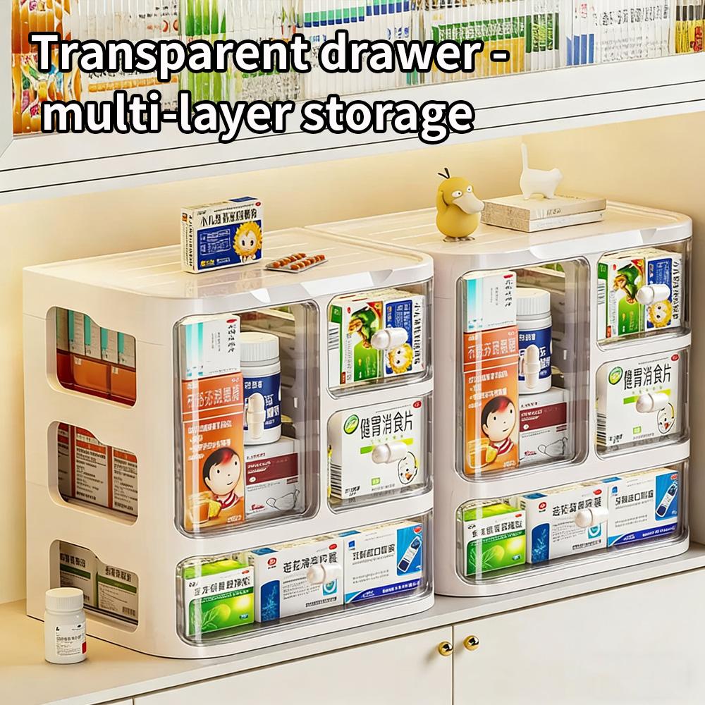 Large Capacity Home Medical Storage Box, Multi-layer Drawer Type Medicine Organizer, Multifunctional Drug Storage Cabinet for Ho