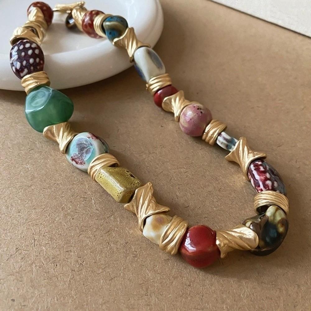 Jewelry Accessories Bohemian Collarbone Chain Geometric Irregular Flower Pendant Choker Vacation