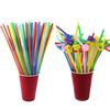 100Pcs Flexible Drinking Straws Kids Party Item Wedding Birthday Party