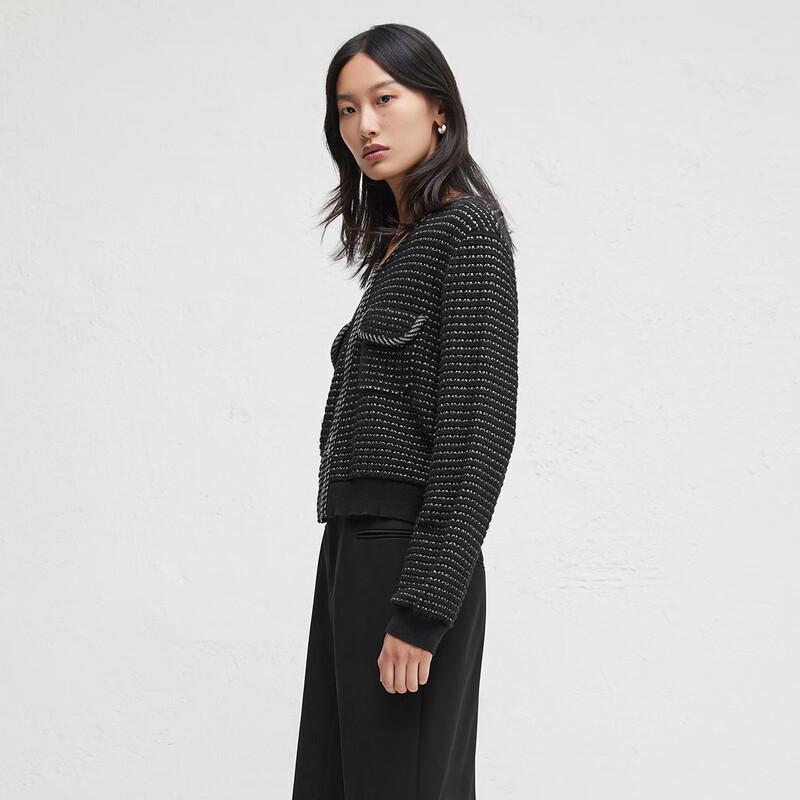 Bo Long-Sleeve Zipper Knit Cardigan