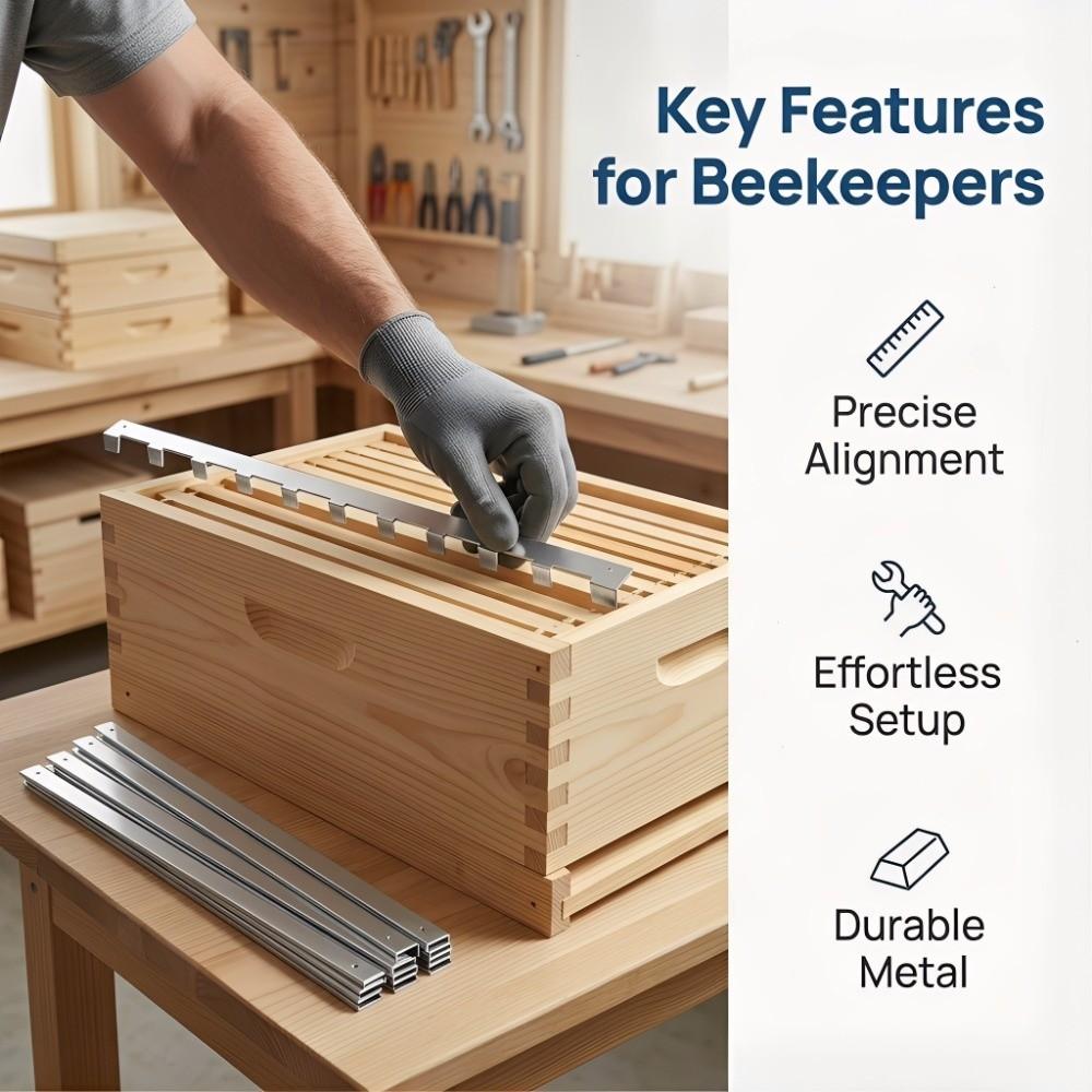 6Pcs Easy Installation Metal Frame Strips Shape-Retaining Performance Frame Spacers  Beekeeping
