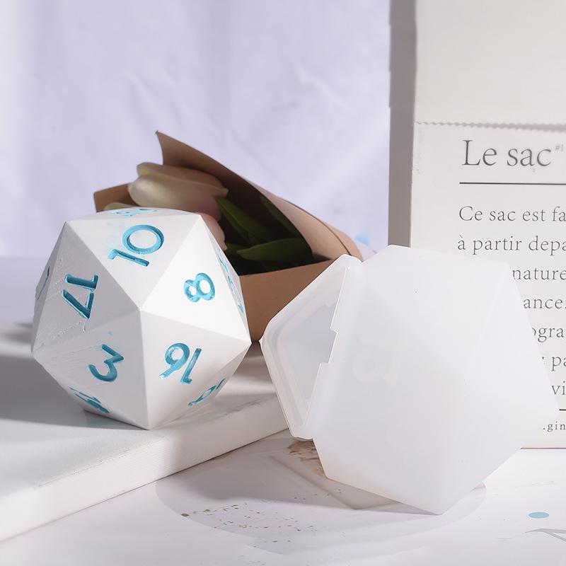 Poppy DIY Silicone Mold for Large Dice, Epoxy Resin, Candle, Soap, Incense, Plaster, and Ornament Display