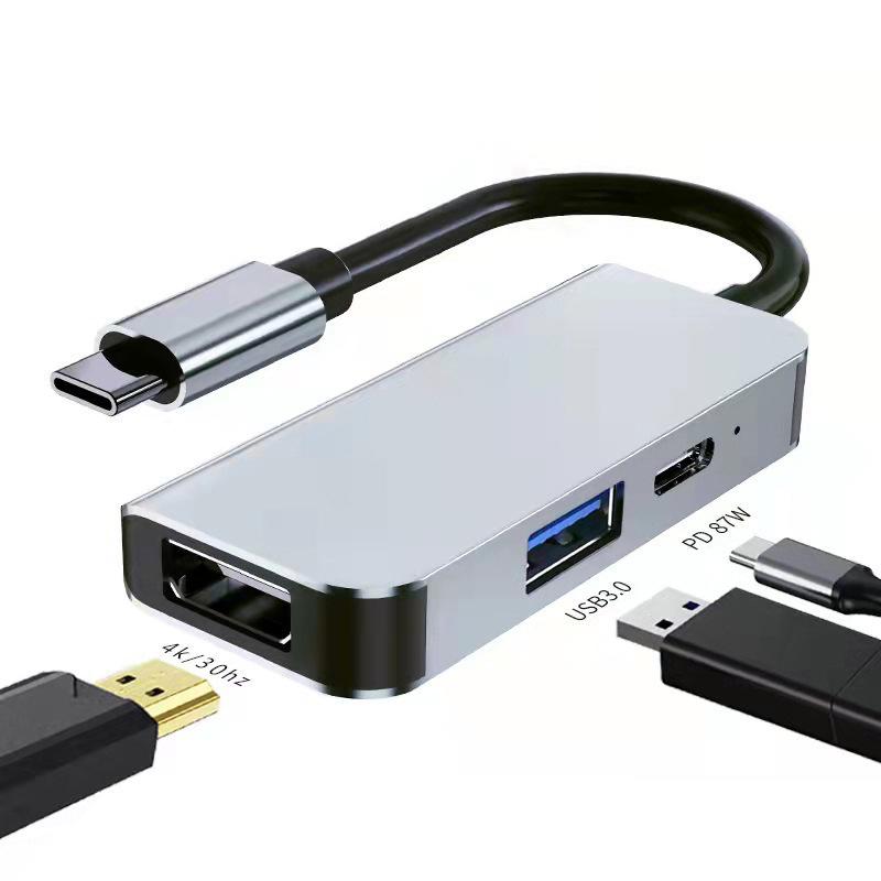 7-in-1 Multi-Port Type-C Expansion Dock with 4K HDMI Projector and Hub
