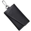 Key Case for Men and Smart Key Genuine 6 Card with Dedicated Box [BARRANCA] Women, Case, Leather, Hooks, Carabiner, Holder, (Black)