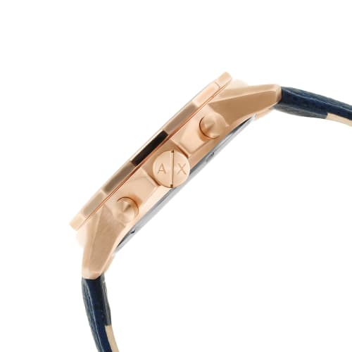 Armani Exchange Chronograph Blue Leather Watch