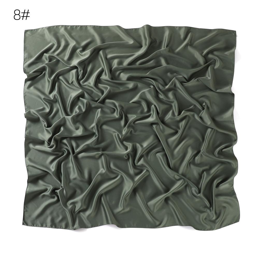 115*115cm Premium Satin Square Scarf Good Quality Silk Muslim Women Hijab Good Stitching Scarves Turkey Turban Ramadan Hijabs