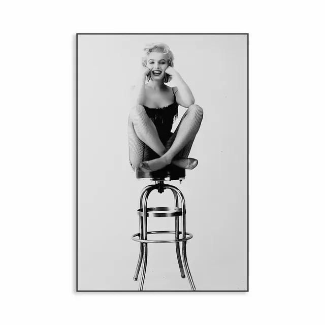 Classic Black & White Canvas Poster Polished Wall Art Print Nice for Bedroom Beauty Room Decor & Makes Home Decoration Stand Out