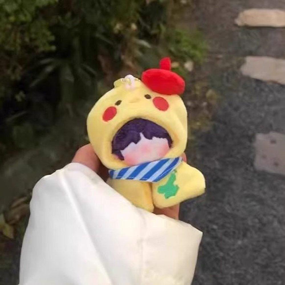 Cartoon Head Cover Animal Clothes Accessories Detachable Hat Backpack Keychain Pendant Dolls Accessories