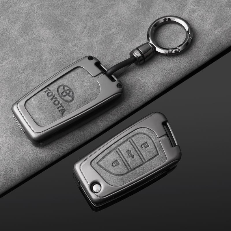 For Toyota 2026 Hot Hub Caps Leather Car Remote Key Case Cover Accessories For Toyota Auris Corolla Reiz Avensis Verso Yaris Ayg