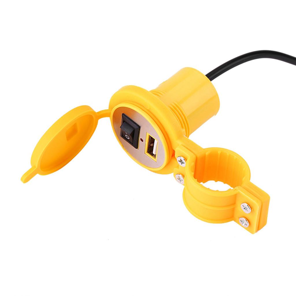   Motorcycle USB   Socket Power Supply Port for Mobile Phone Waterproof Red