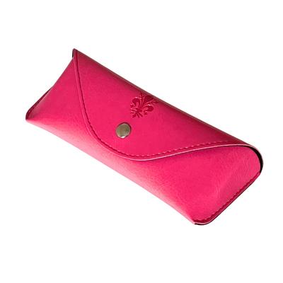 [G.Barsanti&Figli] Barsanti Eyeglass Case, Slim, Stylish, Lightweight, Compact, Made In Italy (Rose)