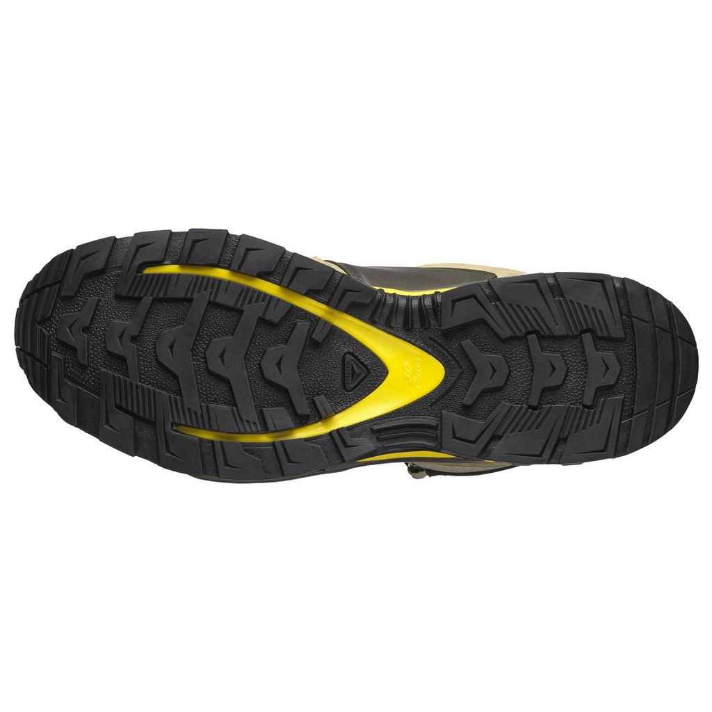 SALOMON XA Pro 3D Mid GTX Leather Casual Slip Resistant Durable Mid Outdoor Functional Shoes Unisex Shoes Brown Yellow 471707