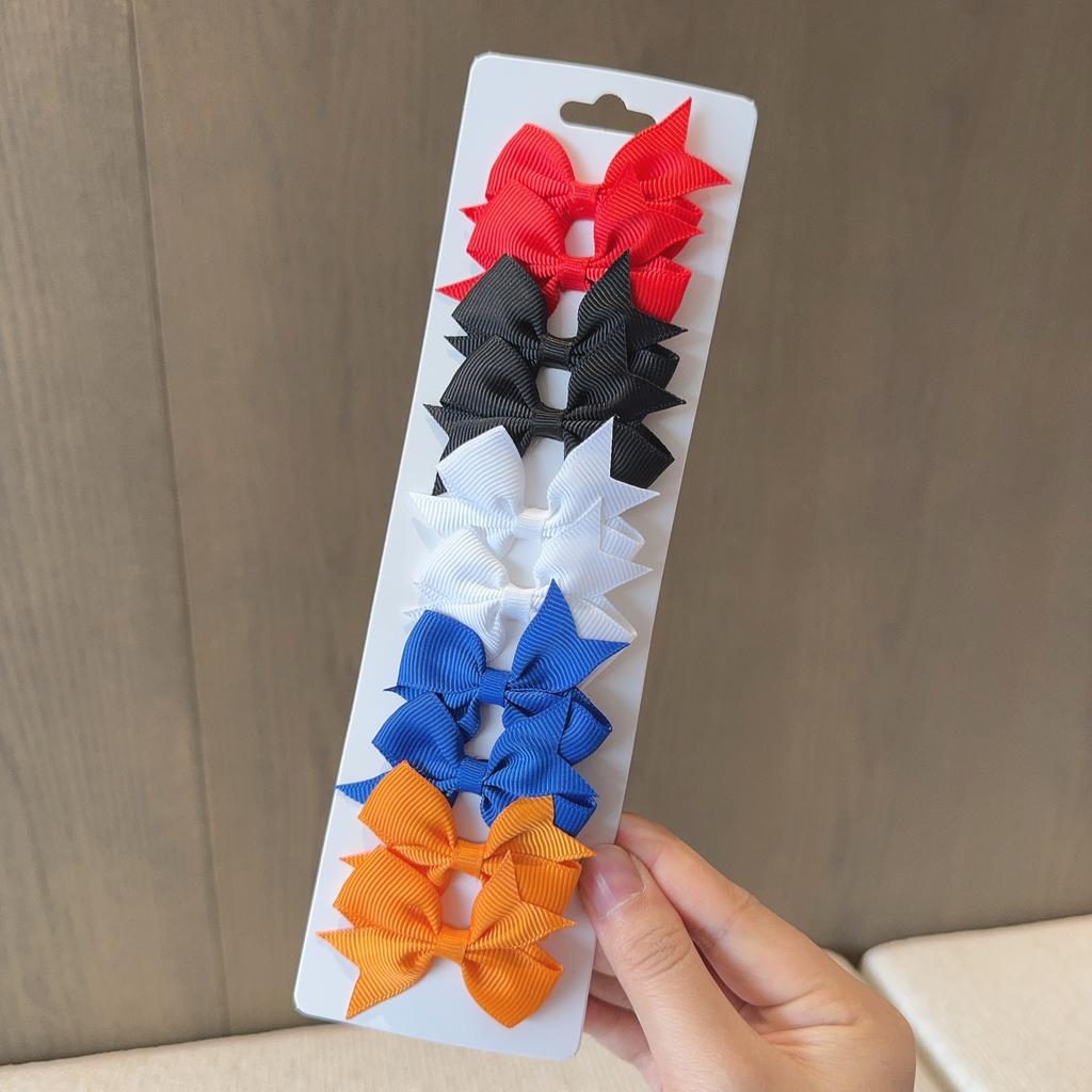 10pcs/lot Baby Girls Ribbon Bow Clips Hairpins Alligator Metal Hair Bows Clip Headwear Hairbows Hair Accessories Gift